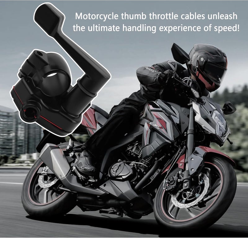 Stacool 7/8'' 22mm Thumb Throttle Kit with Throttle Cable,Aluminum Motorcycle/Mini Bike Throttle Cable Replacement,Universal Motorcycle Accessories for 50-250cc ATV Bike - Image 4